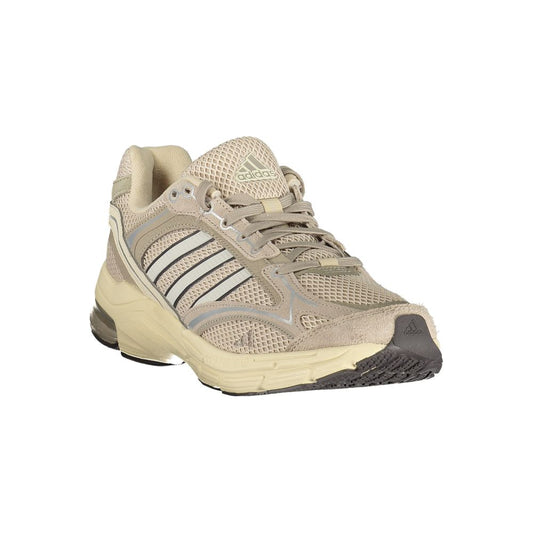 Beige Polyester Mens Sneaker