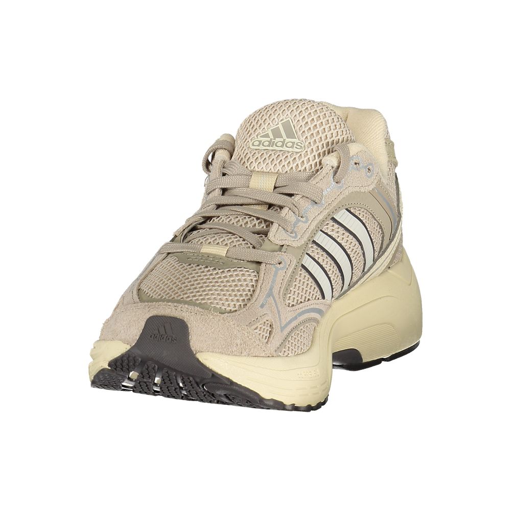 Beige Polyester Mens Sneaker