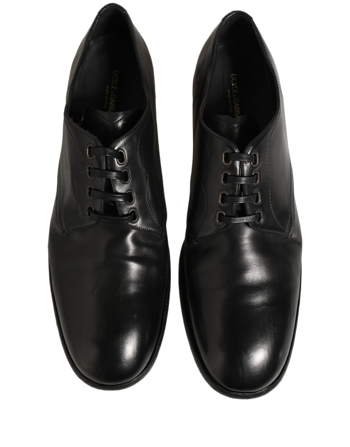 Black Calfskin Leather Derby Men Dress Shoes