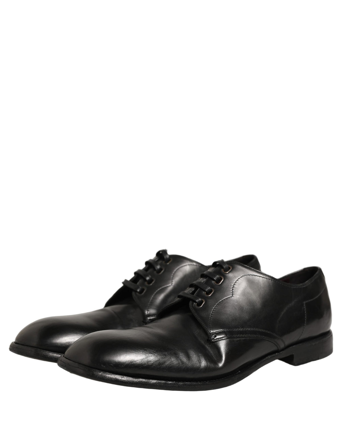 Black Calfskin Leather Derby Men Dress Shoes