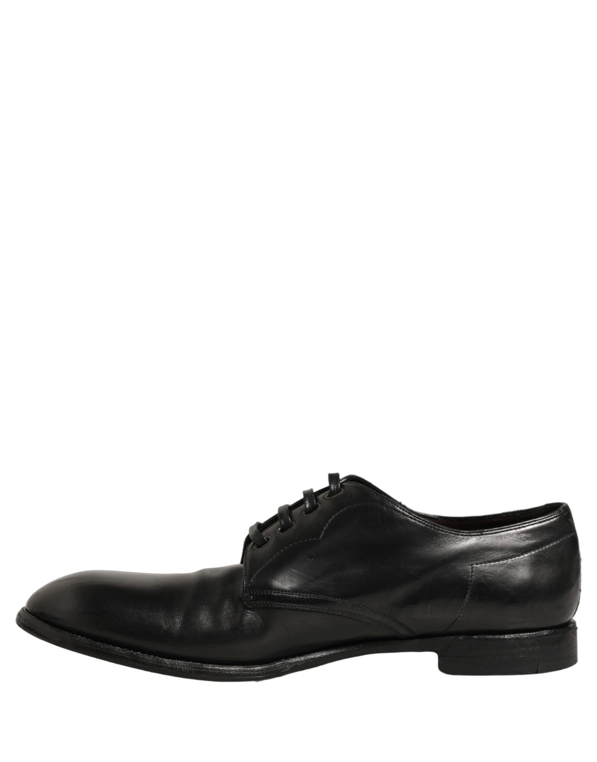 Black Calfskin Leather Derby Men Dress Shoes