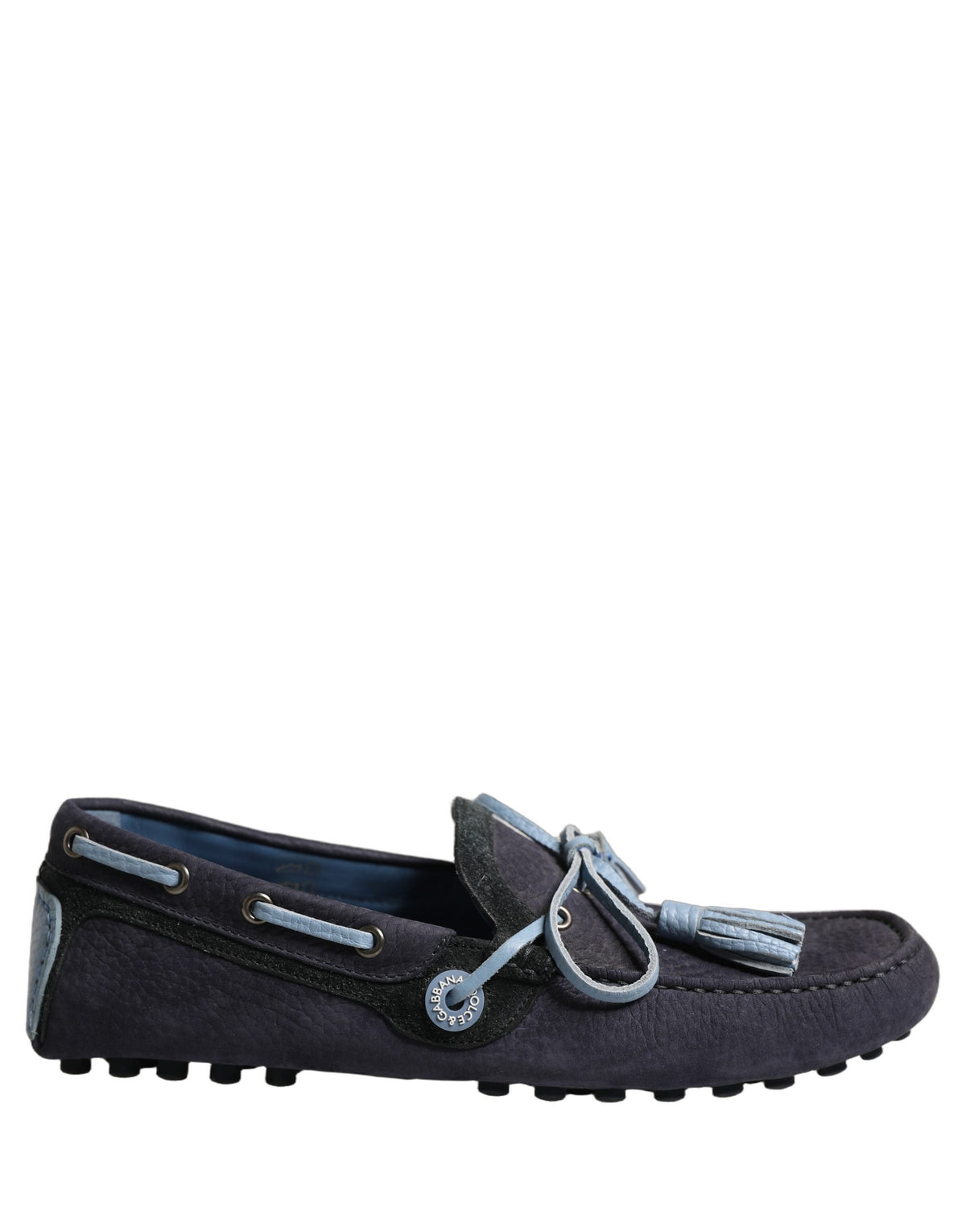 Navy Blue Suede Leather Tassel Loafers Shoes