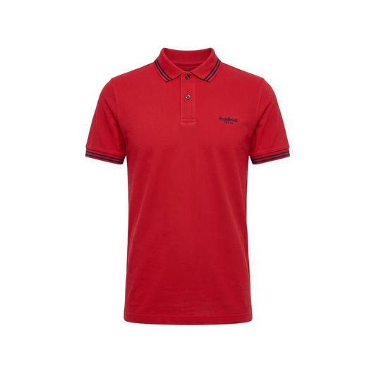 Red Cotton Men Polo-Shirt