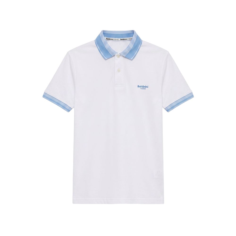 White Cotton Men Polo