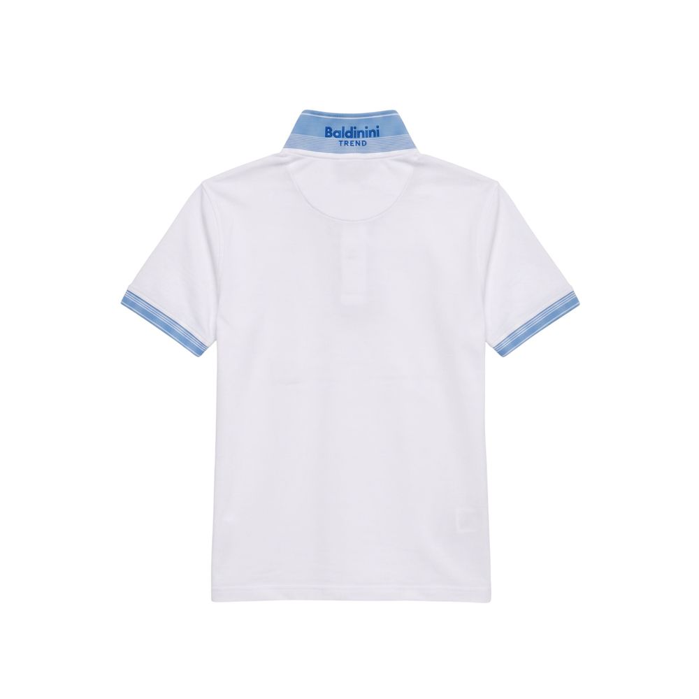 White Cotton Men Polo