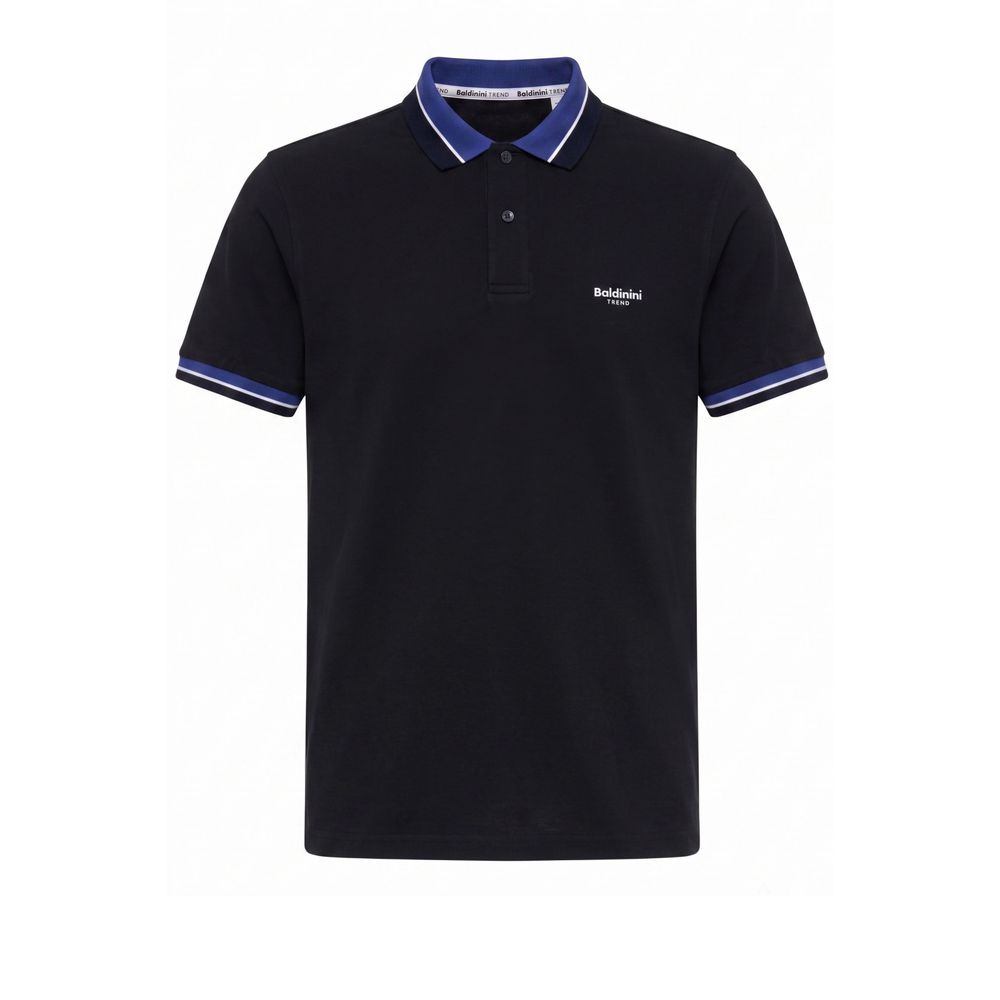 Blue Cotton Men's Polo-Shirt