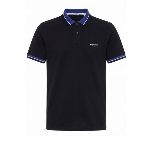 Blue Cotton Men's Polo-Shirt