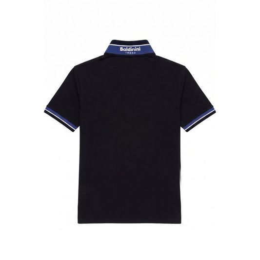Blue Cotton Men's Polo-Shirt