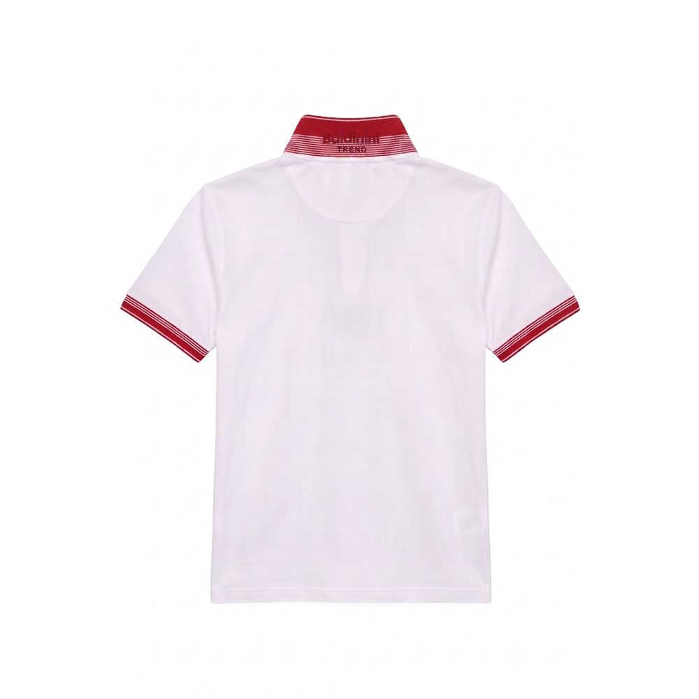 White Cotton Men Polo