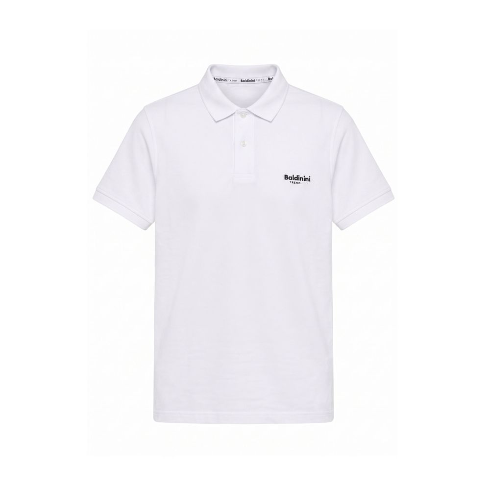 White Cotton Men Polo