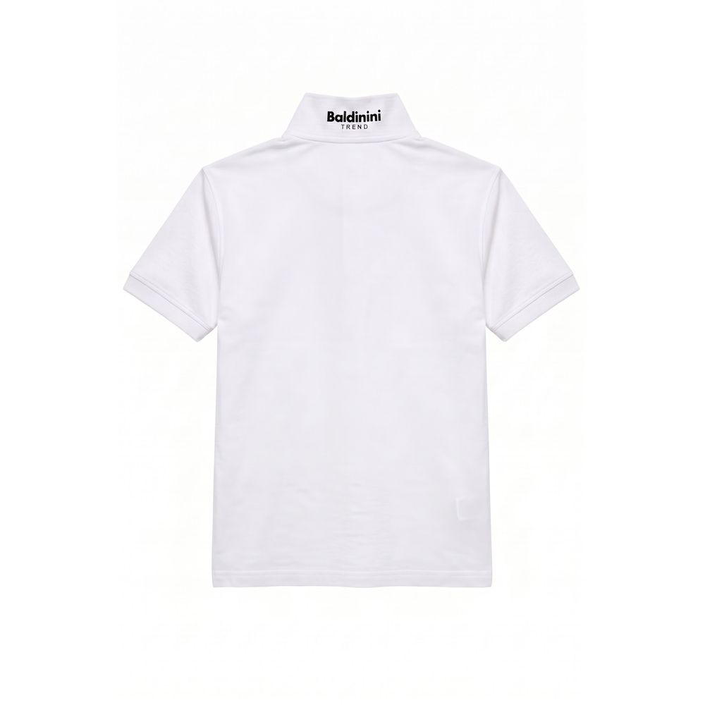 White Cotton Men Polo