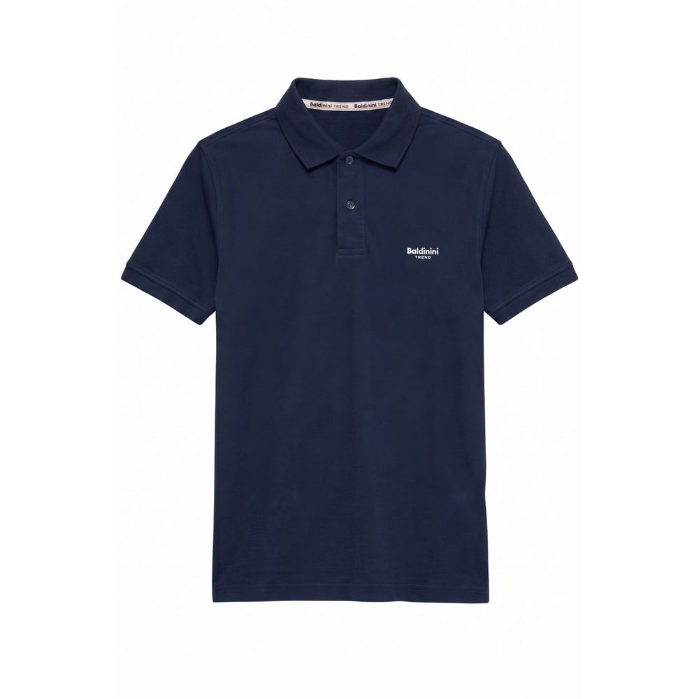 Blue Cotton Men's Polo-Shirt