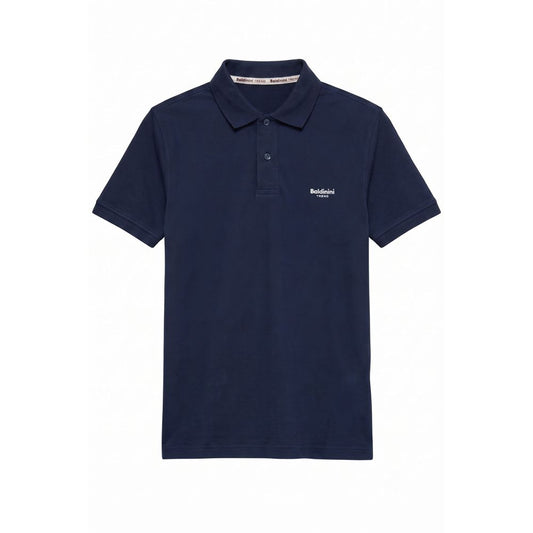 Blue Cotton Men's Polo-Shirt