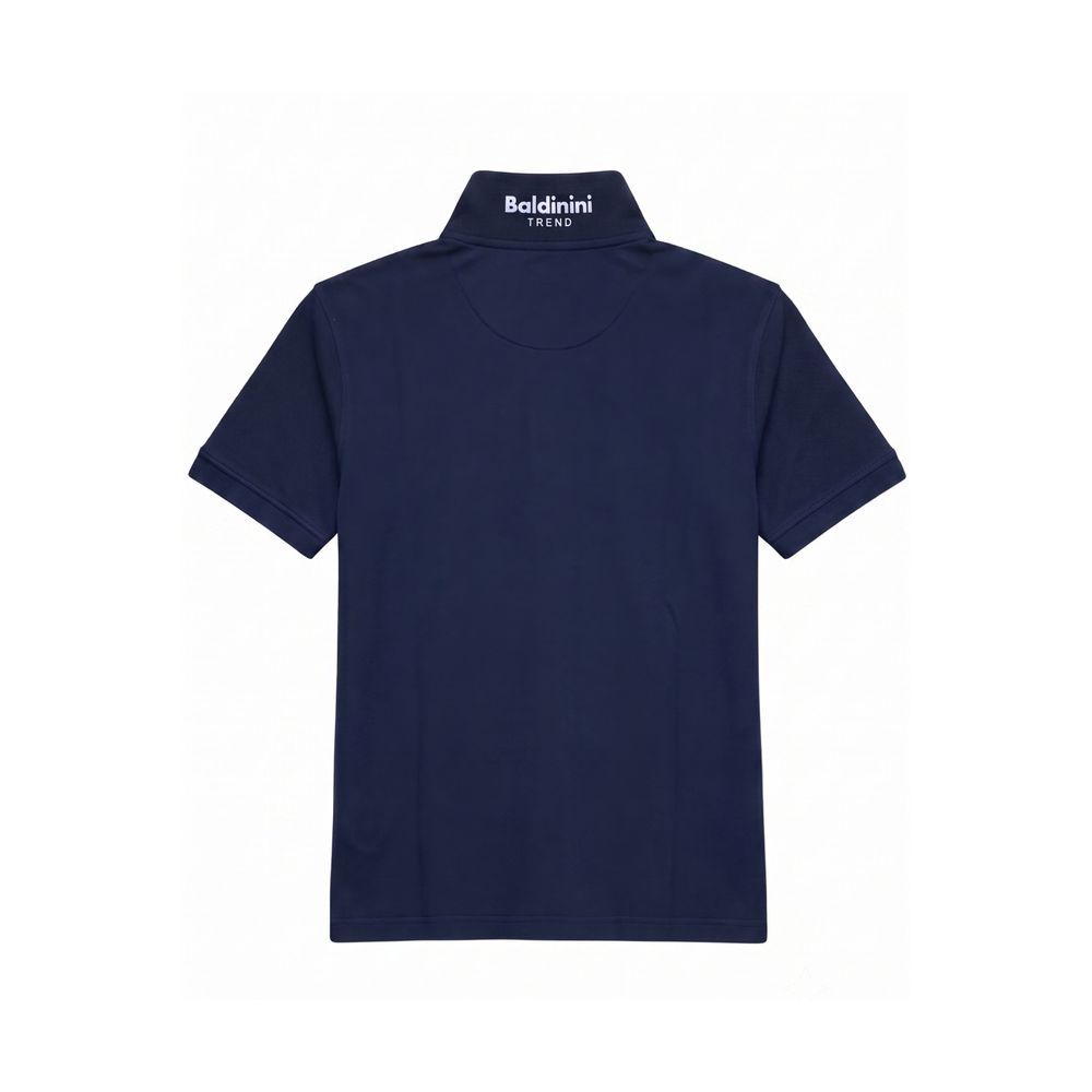 Blue Cotton Men's Polo-Shirt