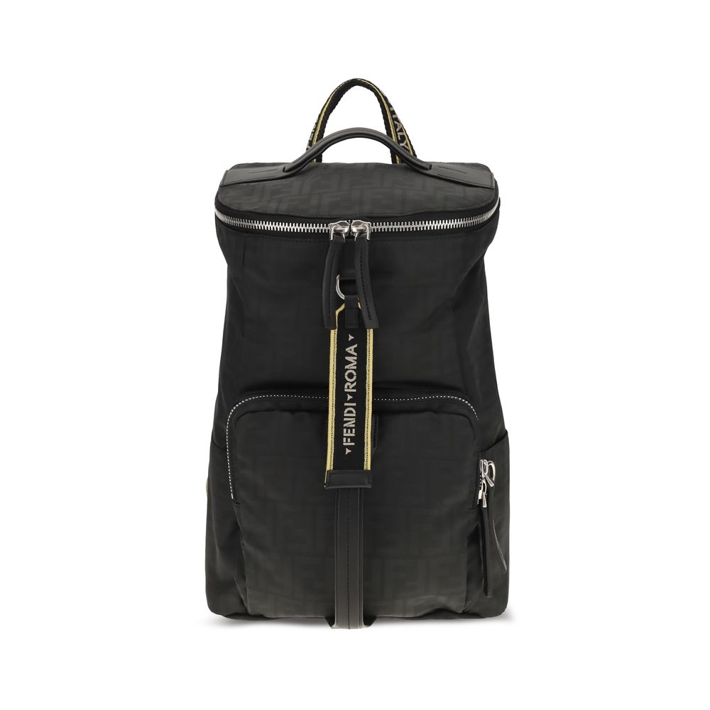 Black Polyester Backpack