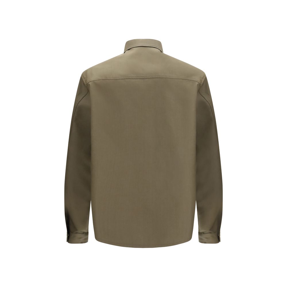 Bicolor Polyester Full-Length Jacket