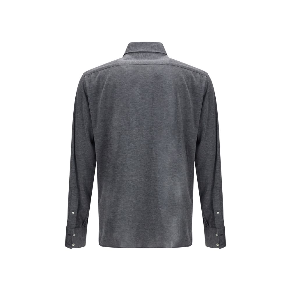 Gray Silk Shirt