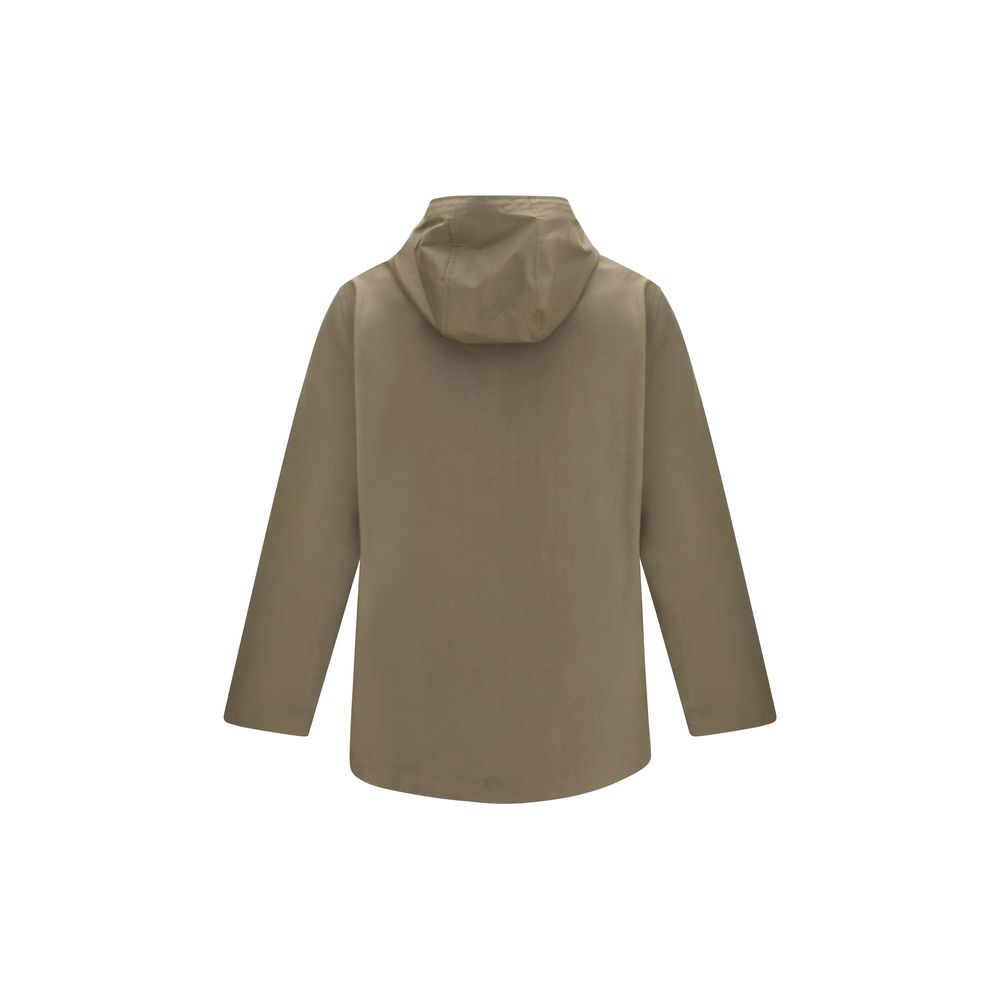 Bicolor Polyester Full-Length Jacket