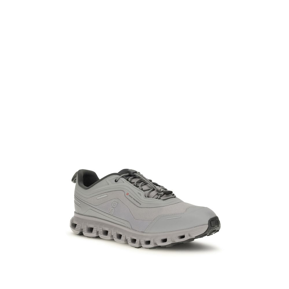 Gray Polyester Athletic Sneakers