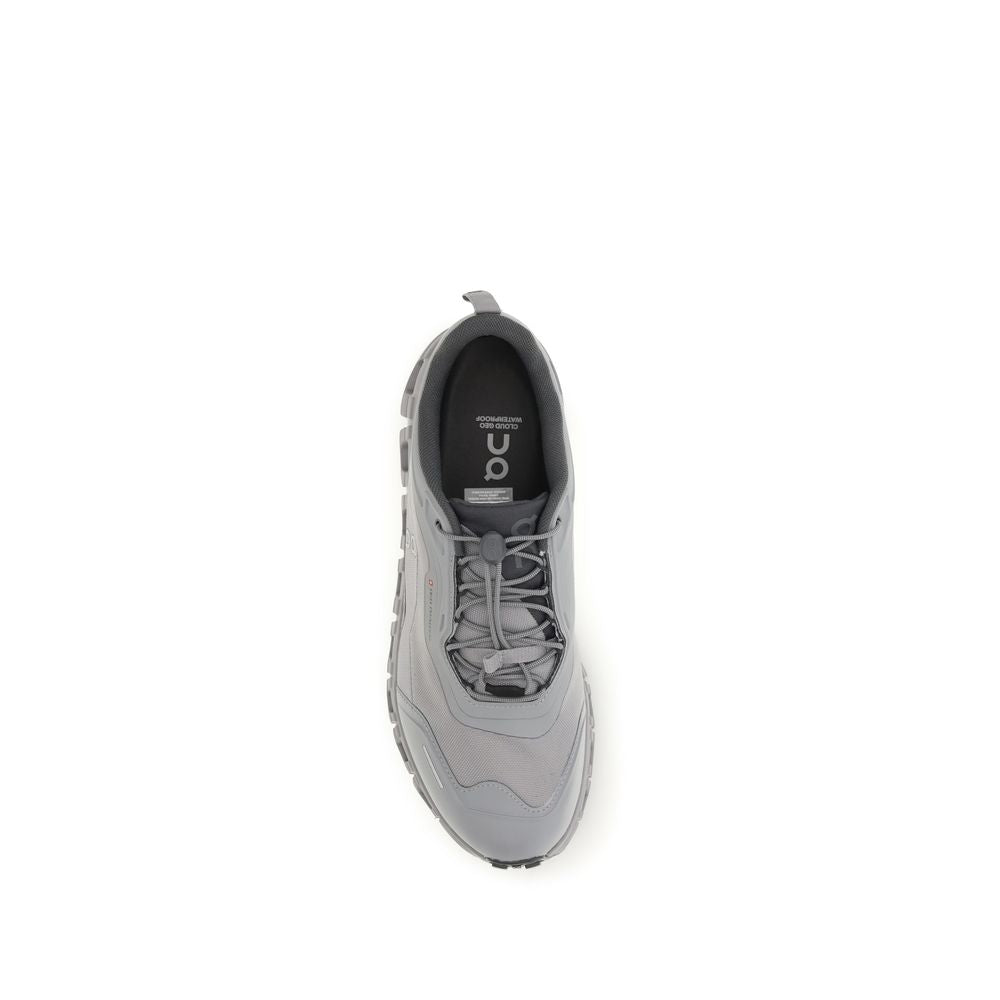 Gray Polyester Athletic Sneakers