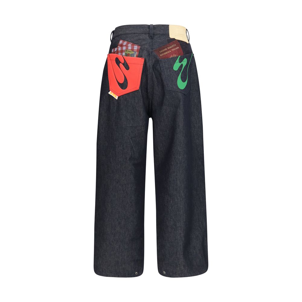 Blue Cotton Relaxed Fit Jeans