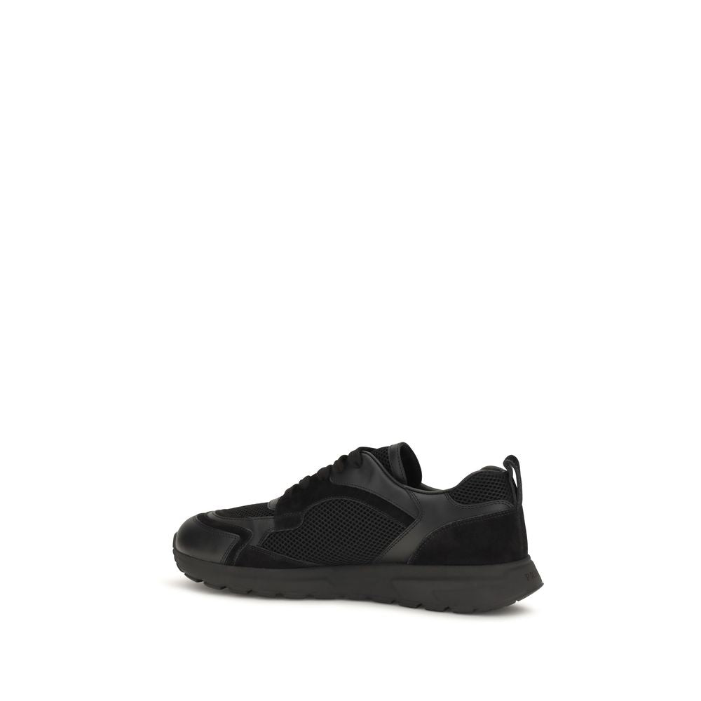 Black Fabric Athletic Sneakers