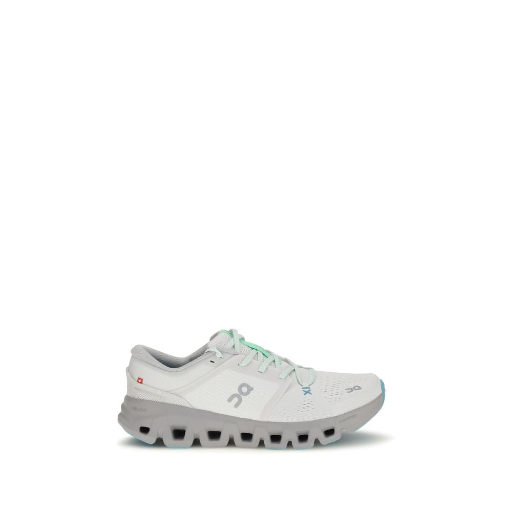 White Fabric Athletic Sneakers