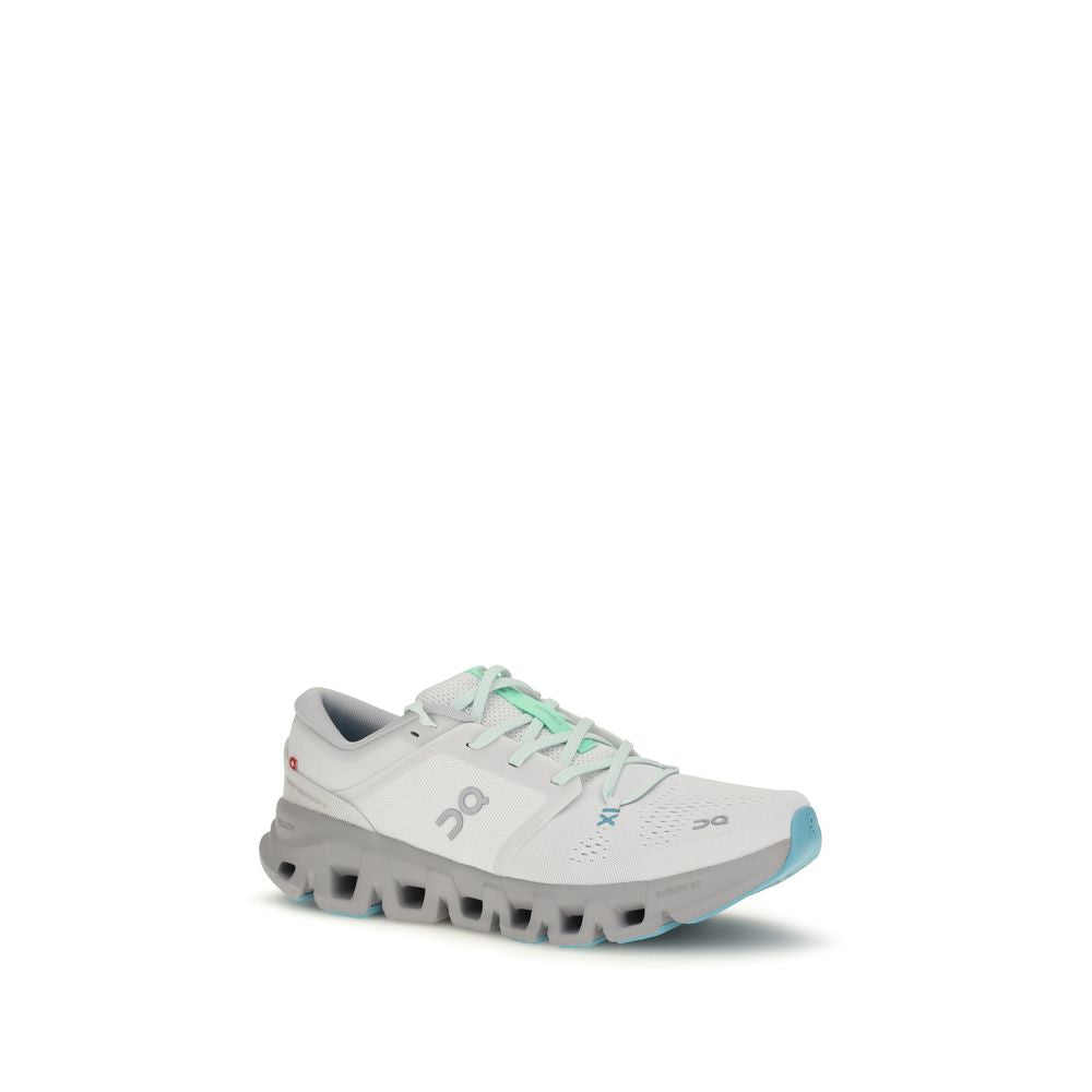 White Fabric Athletic Sneakers