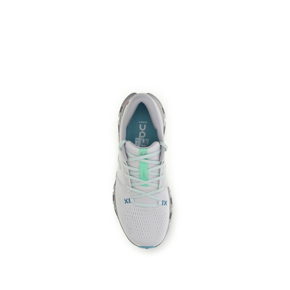 White Fabric Athletic Sneakers