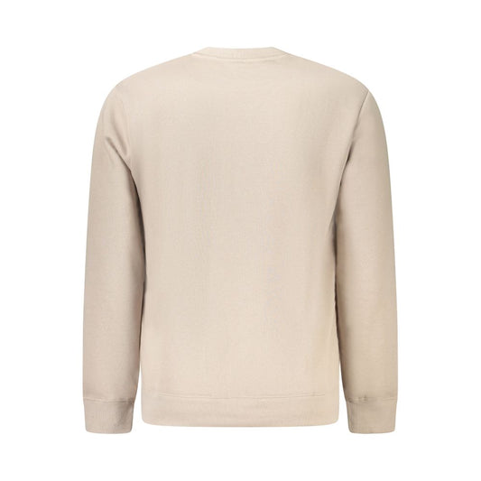 Beige Cotton Men Sweater