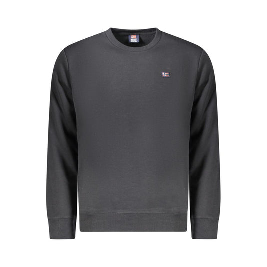 Black Cotton Men Sweater