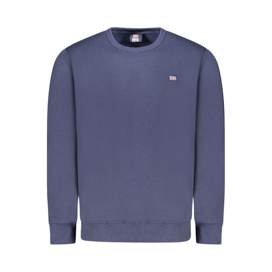 Blue Cotton Men Sweater