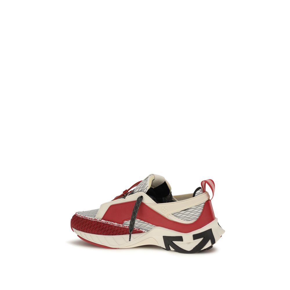 Red Polyester Athletic Sneakers