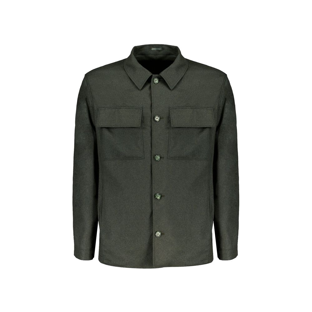 Bicolor Cashmere Full-Length Jacket