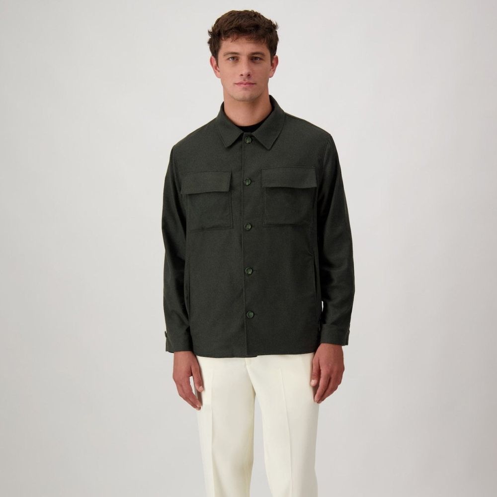 Bicolor Cashmere Full-Length Jacket
