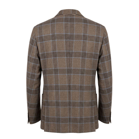 Brown Cotton Men Jacket