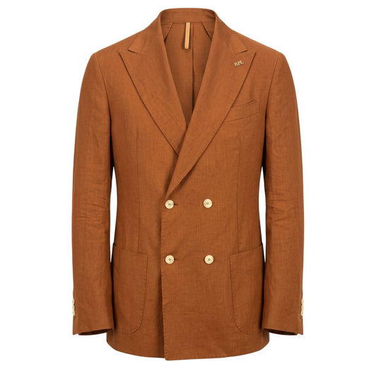 Brown Linen Men's Jacket