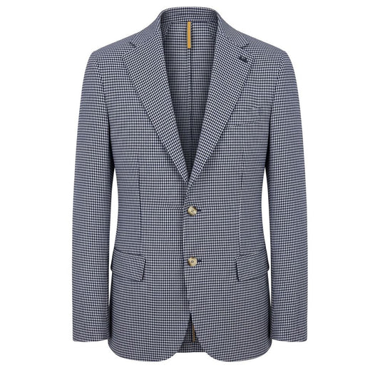 Blue Cotton Men Jacket