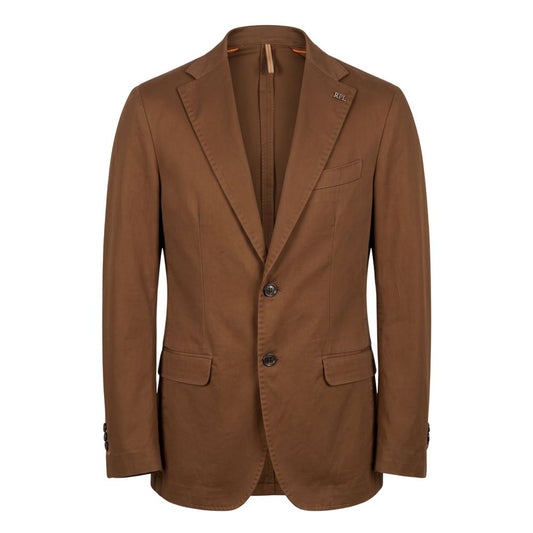 Brown Cotton Men's Jacket