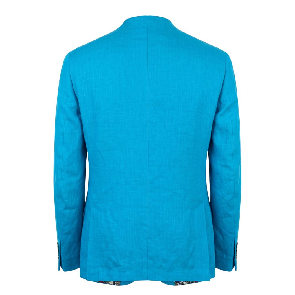 Blue Cotton Men's Jacket