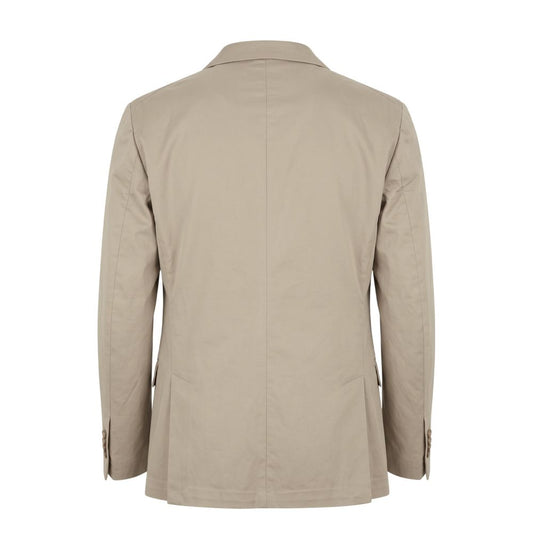 Beige Cotton Men's Jacket