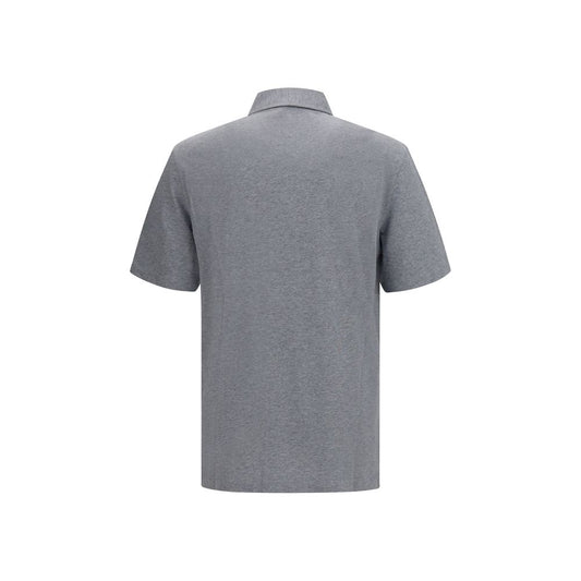 Gray Cotton Polo Shirt