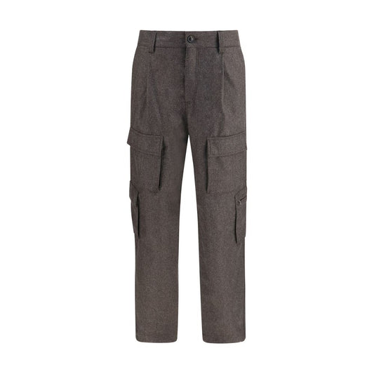 Brown Wool Oves Aries Cargo Pants