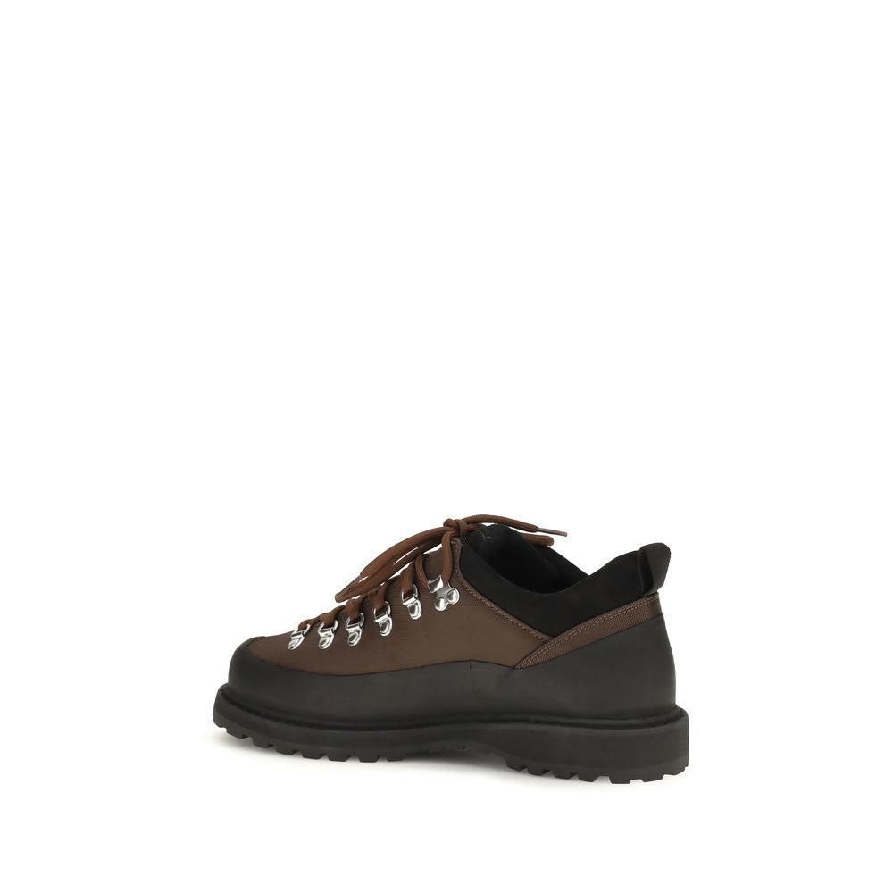Brown Nylon Athletic Sneakers
