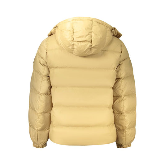 Beige Nylon Full-Length Jacket