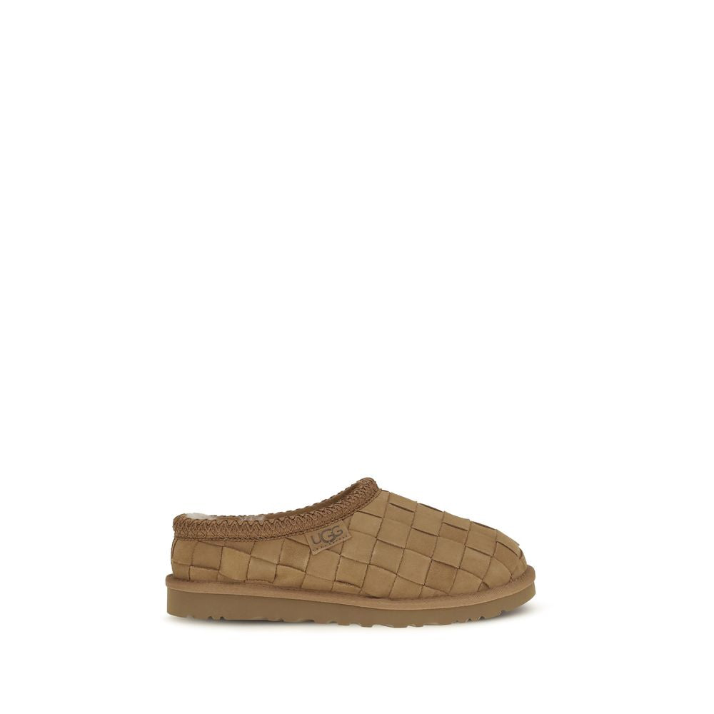 Beige Suede Leather Mules