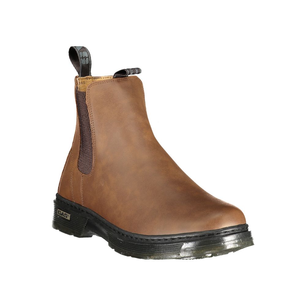 Brown Polyurethane Men Boot