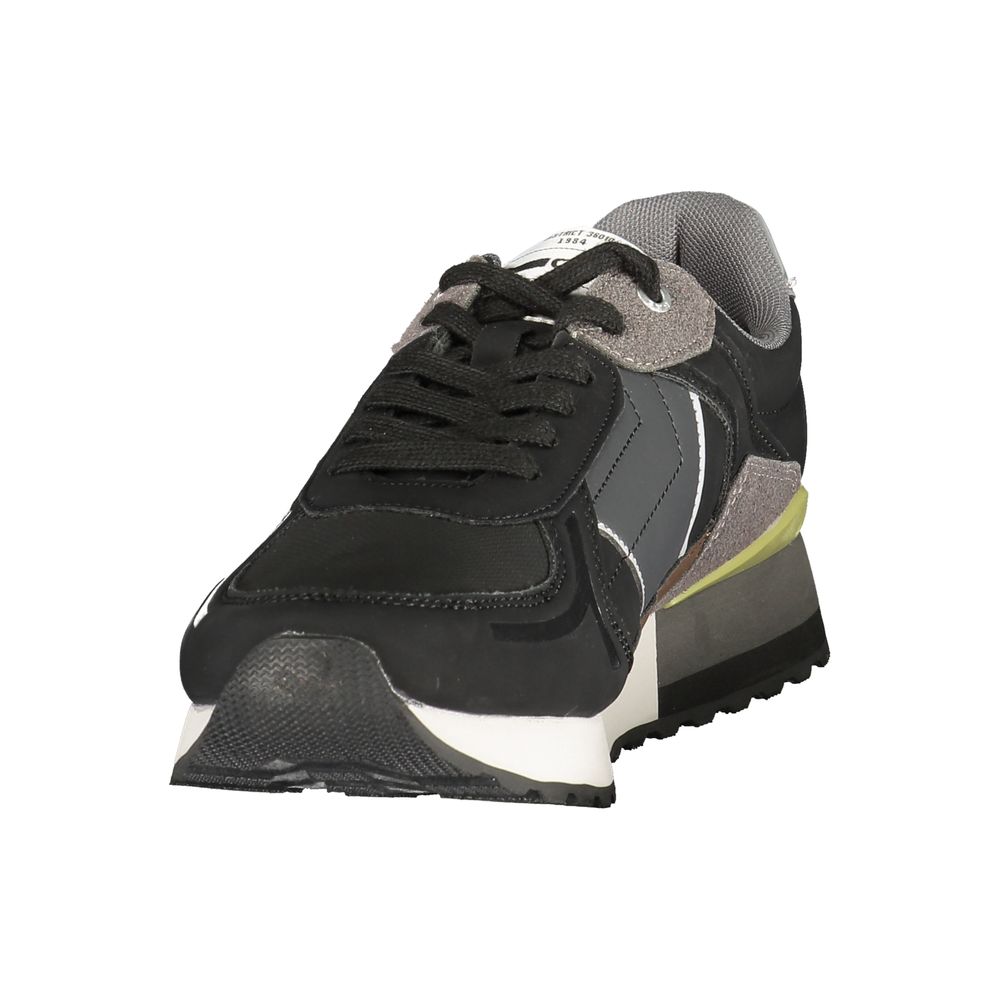 Black Polyurethane Men's Sneaker