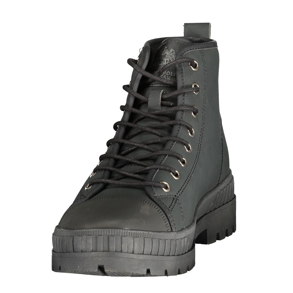 Black Polyurethane Men's Boot