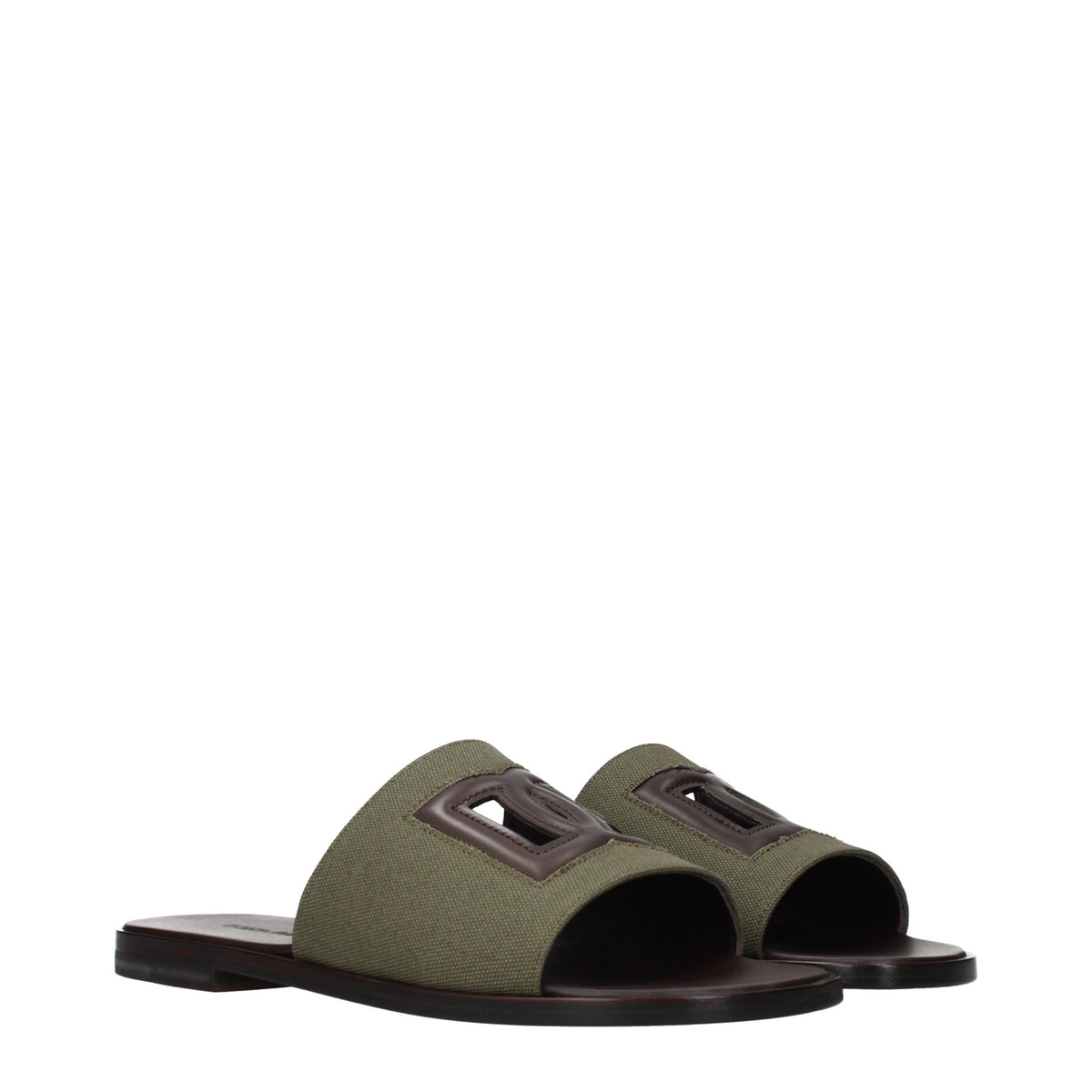 Green Fabric Slippers
